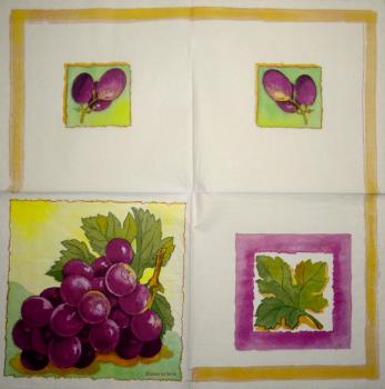 086 Trauben - 3-lagig - 35x35 cm